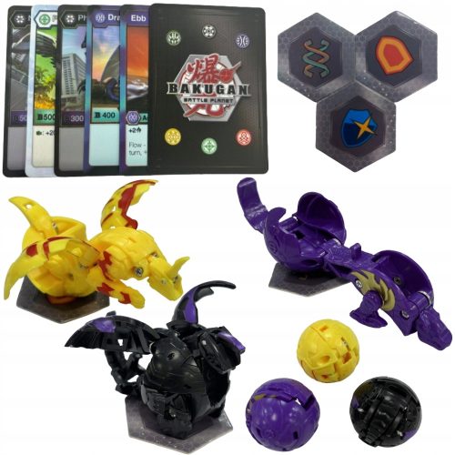  BAKUGAN LEGENDS СТАРТОВ КОМПЛЕКТ 3 фигурки 6 Nilliious карти
