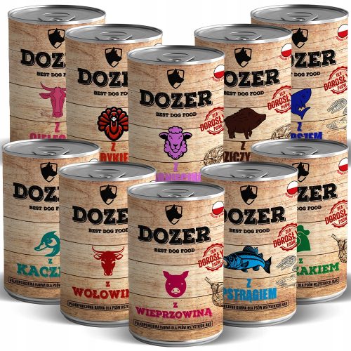  Dozer Premium мокра храна за кучета микс от 10 вкуса 10x400гр