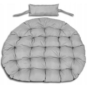    Градинска възглавница 110 см за стол щъркелово гнездо, водоустойчива, сива