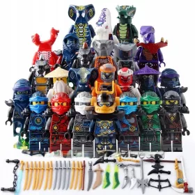    КОМПЛЕКТ БЛОКОВЕ ОТ 24 ФИГУРКИ GARMADON AKITA LLOYD HARUMI NINJA
