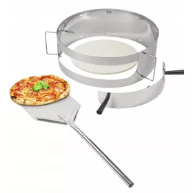    Грил пръстен с включен камък за пица за грил шпатула