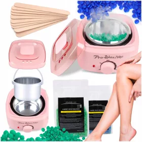    КОМПЛЕКТ ЗА ДЕПИЛАЦИЯ НАГРЯВАЧ ЗА ТВЪРД ВОСЪК 1000ГР + 100 СТИКА