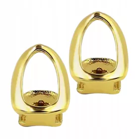    Prettyia 2x единични отворени лица 18K позлатени