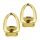  Prettyia 2x единични отворени лица 18K позлатени