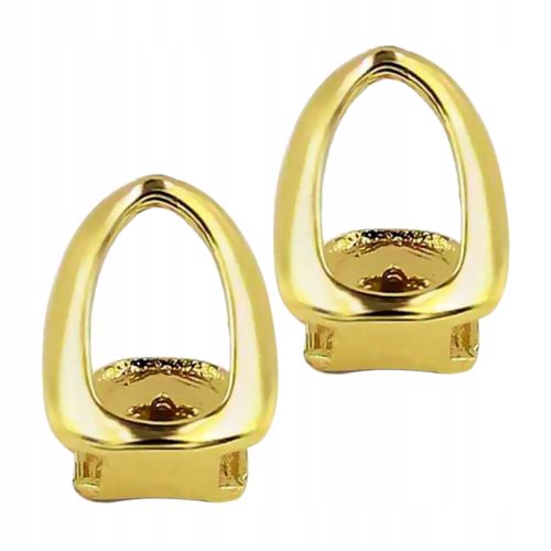  Prettyia 2x единични отворени лица 18K позлатени