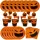  Голям комплект чинии, чаши, салфетки, сламки, Halloween Pumpkin, 40 бр.