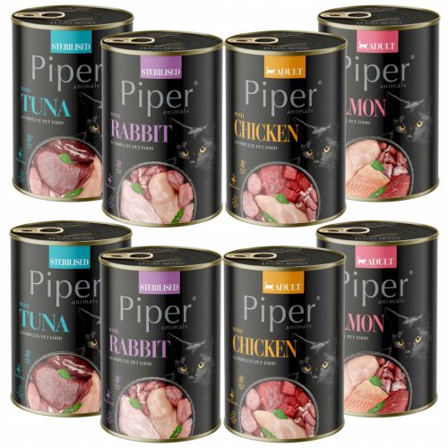  PIPER Dolina Noteci мокра храна за котки, микс от вкусове, 8 x 400g, без зърно