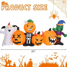    Хелоуин надуваема декорация на открито Ghost Pumpkins LED