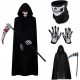  5 бр./компл. Комплект наметало за Хелоуин Grim Reaper, костюм с черна пелерина