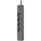  Tracer Power Line+ разклонител 1,5m 4 гнезда + 3x USB-A Graphite