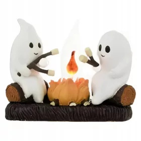    GHOST Bonfire Нощни светлини Хелоуин декорация Plug-In лампи, бяло+кафяво