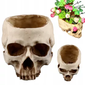    МУЛТИФУНКЦИОНАЛНА САКШИЯ ЗА ЦВЕТЯ ОТ СМОЛА SKULL HEAD ДЕКОРАЦИИ ЗА ХЕЛОУИН
