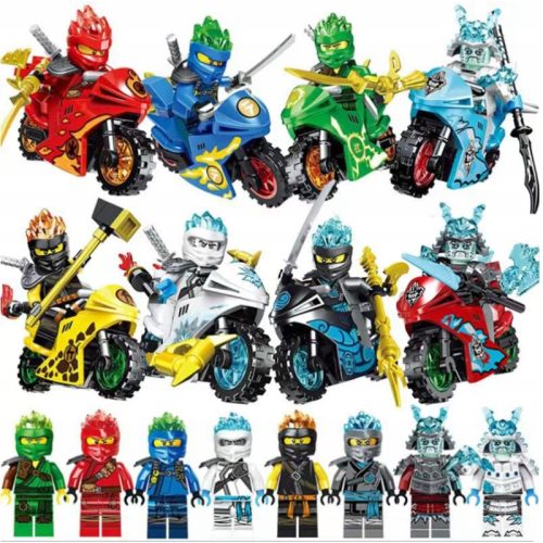  Фигури на нинджа Ninjago комплект от 8 мотоциклета нови