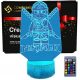  3D USB LED нощна лампа + дистанционно Ninjago Lego Klocki