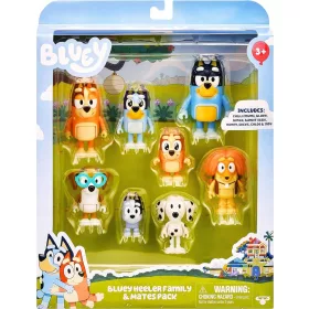    Moose Toys Bluey Heeler Family And Mates Пакет от 8 фигурки.