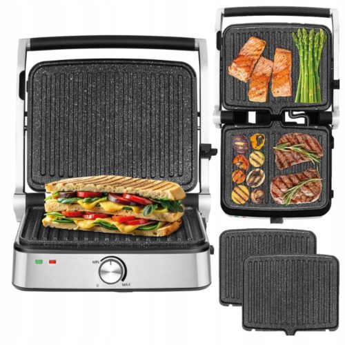  ЕЛЕКТРИЧЕСКИ ГРИЛ Panini Sandwich Maker Регулируем на 220°C XXL 2000W