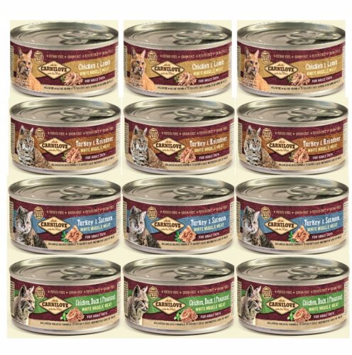  Carnilove Cat мокра храна за котки MIX 4 вкуса 12 x 100гр