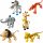  ANIMALS малки приказни фигурки на животни, комплект от 6 различни фигурки за игра