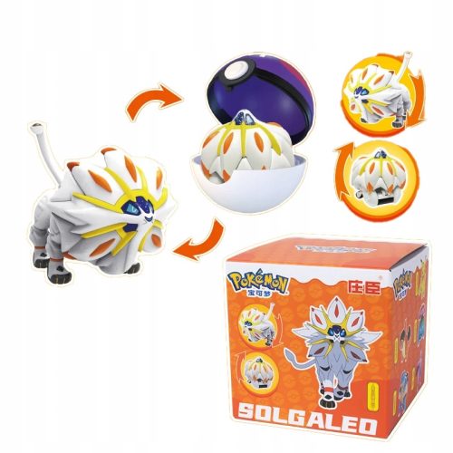  Щипка за Pokeball + Сгъваема фигурка Pokemon GO SOLGALEO ИГРАЧКА ЗА ДЕЦА