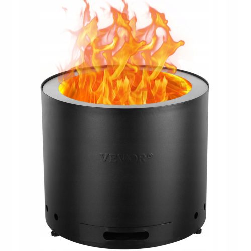  VEVOR Fire Pit 490x390MM бездимен дървен черен кръг Тегло 11.13KG