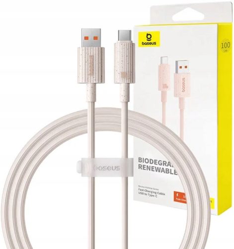  Baseus USB - USB тип C кабел 1м розов