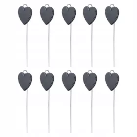    Устойчиви на атмосферни влияния етикети за растения за домашен градински прът от неръждаема стомана във формата на сърце