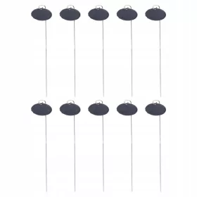    Етикети за растения 10 бр. Висящи етикети от шисти Градински табели от шисти за овални растения