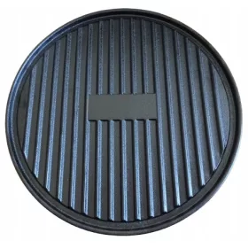    ДВУЛИЦЕВА ЧУГУНЕНА ПЛОЧА СКАРА 33 СМ КРЪГЛА УНИВЕРСАЛНА