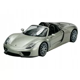   WELLY PORSCHE 918 SPYDER СРЕБРИСТ 1:24 НОВ МЕТАЛЕН МОДЕЛ 24055
