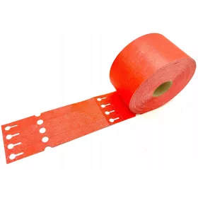    Етикети TYVEK с откъсващи се контури - 2,5 x 25 см | 1500 бр. - червени