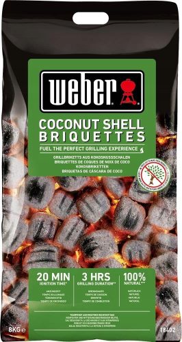  Брикети от кокосови черупки 8кг WEBER за скара