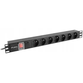    Разклонител Lanberg за RACK 1U 16A PDU 7x PL 2m Черен