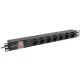  Разклонител Lanberg за RACK 1U 16A PDU 7x PL 2m Черен