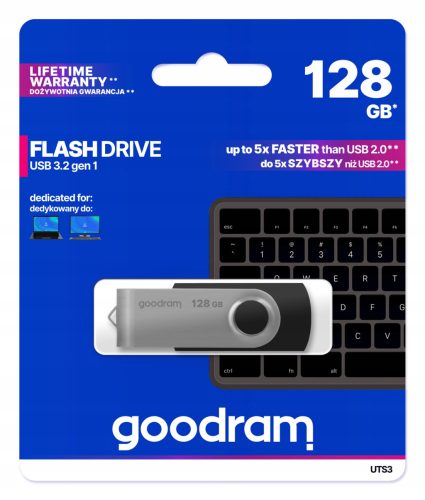  GOODRAM UTS3 флашка 128 GB USB 3.0 черна