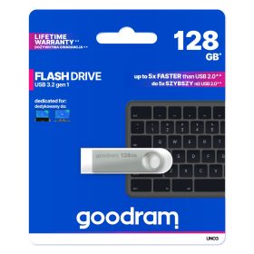  GOODRAM UNO3 флашка 128 GB USB 3.2 сребриста