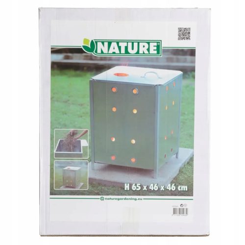  Инсинератор Nature Garden, поцинкована стомана, 46x46x65 см, квадрат