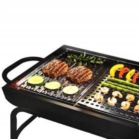   Грил плоча неръждавейка BBQ правоъгълна 46 х 30 см 10 см