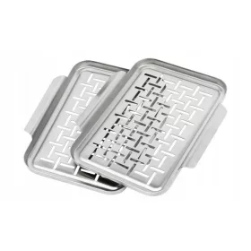    Правоъгълна тава за грил от неръждаема стомана Grill Meister 29 х 25 см