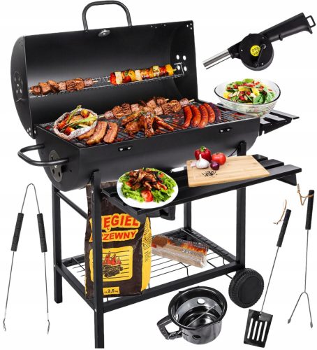 ГРАДИНСКА СКАРА НА ДЪРВЕНИ ВЪГЛИЩА НА КОЛЕЛА, РАФТОВЕ, СКАРА ЗА БРИКЕТИ BBQ, GRILL&CHILL