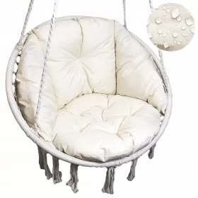    STORK'S NEST SWING CUSHION WATERPROOF PREMIUM - кремав велур