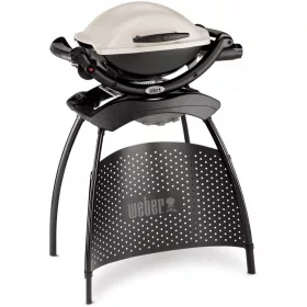    Газов грил Weber Q1000 Titan, черен/бял, 69x49x61 см
