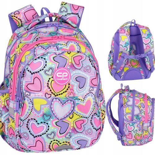 Ученическа раница Coolpack Jerry за момичета 1-3 клас, модел Pastel Heart