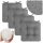  4x ВОДОУСТОЙЧИВА ВЪЗГЛАВНИЦА 50x50 СМ GARDEN TIED ЗА СТОЛ КОМПЛЕКТ СИВА