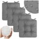  4x ВОДОУСТОЙЧИВА ВЪЗГЛАВНИЦА 50x50 СМ GARDEN TIED ЗА СТОЛ КОМПЛЕКТ СИВА