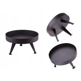    ГРАДИНСКИ ОГЪН 40 СМ ЗА ЛАГЕРЕН ОГЪН СКАРА КОТЛИ СТОМАНЕНА ЧЕРНА СКАРА