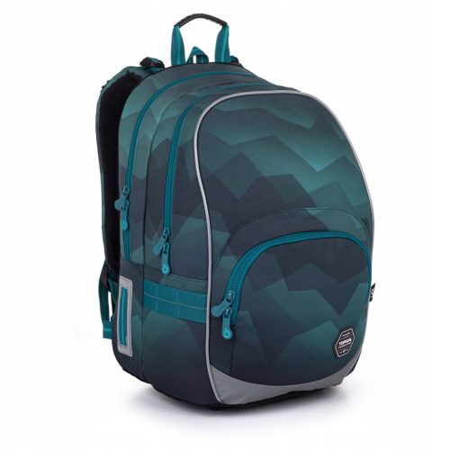 Ученическа раница със зелени зигзаги Topgal KIMI 25020