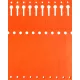 Tyvek етикети 17x220 плисирани 2500 бр. оранжеви