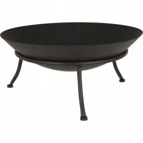    ПРЕНОСИМО ГРАДИНСКО ОГНИЩЕ 47X21 CM ЧЕРНО МЕТАЛНО ОГНИЩЕ