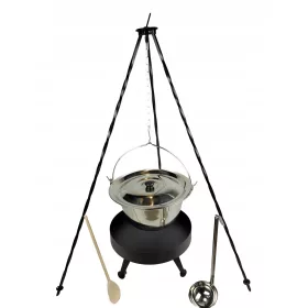    Котел инокс 13+черпак КАМИНА 40см статив 120см