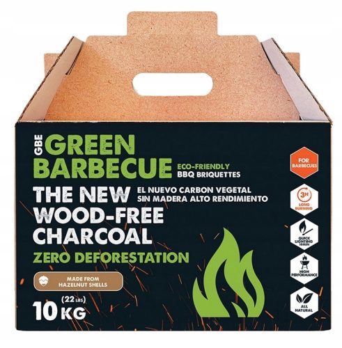  ТОП! GBE Green BBQ ЕКО БЕЗДЪРСИ БРИКЕТИ ЛЕШНИКОВИ ЧЕРУПИ 10KG